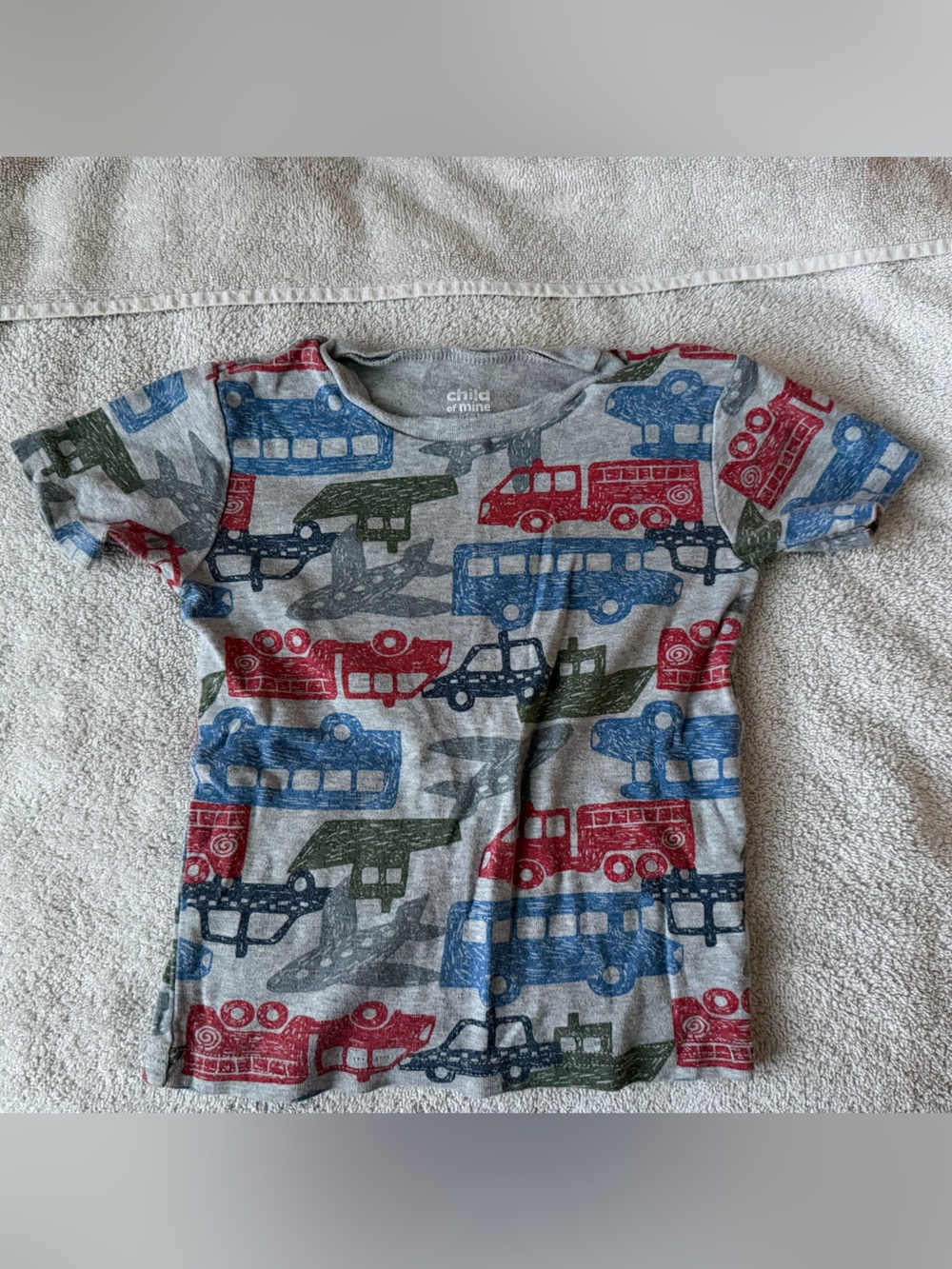 Carters pajama airplane car bus print set